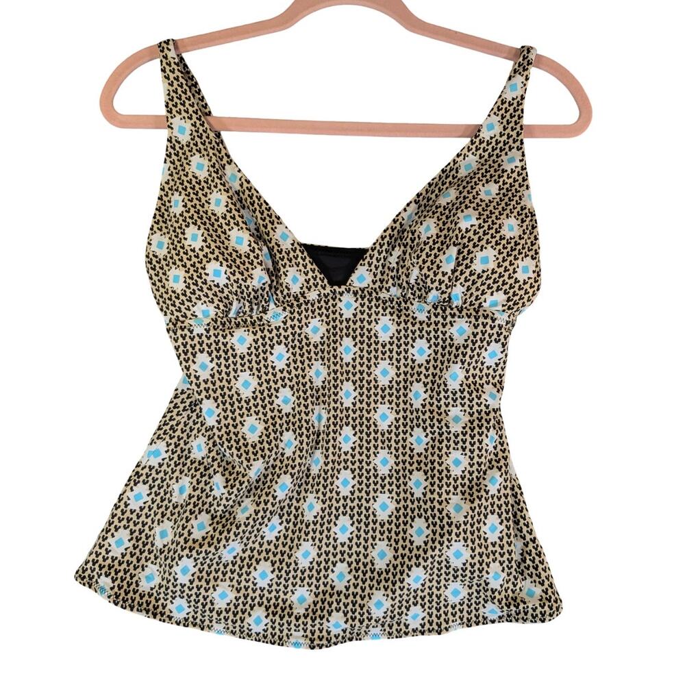 NWT Vera Bradley Printed Tankini Swim Top Medium